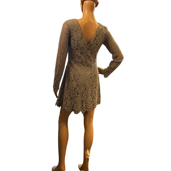 Böhme Women’s Romantic Boho Feminine Lace Fit-and-Flare Dress Sage Green Med - Picture 3 of 9